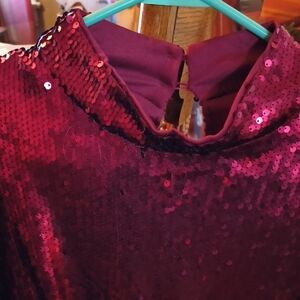 Sequin Burgundy Blouse